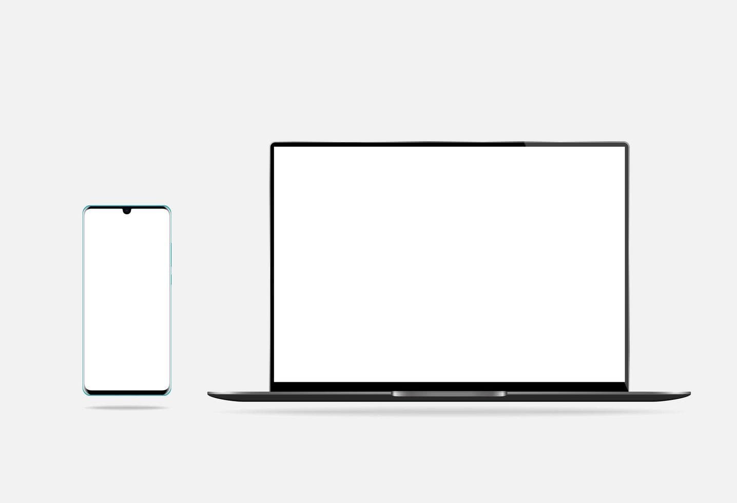 Ordinateur portable et smartphone affichant Tavian — tableau de suivi des devis et email de relance